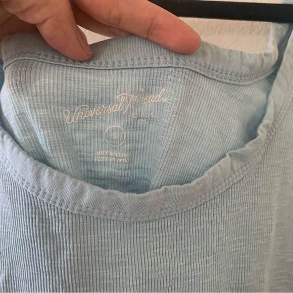 Universal Thread Blue Ribbed Tank Top - Picture 2 of 3